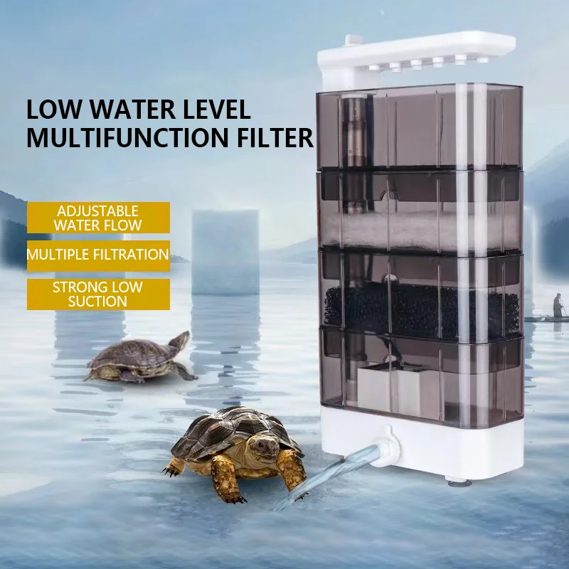 Water Dish Reptile - 3-In-1 Aquarium Quiet Fish Turtle Tank