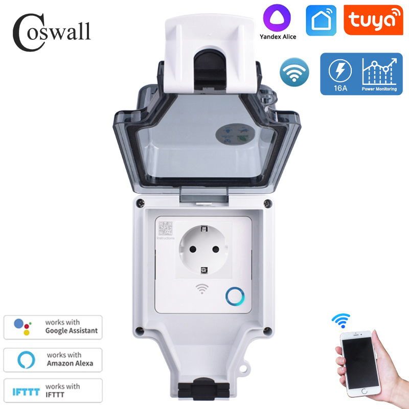 Coswall Tuya Wifi Điều Khiển G - đánh giá và giá Timer Dual Outlet