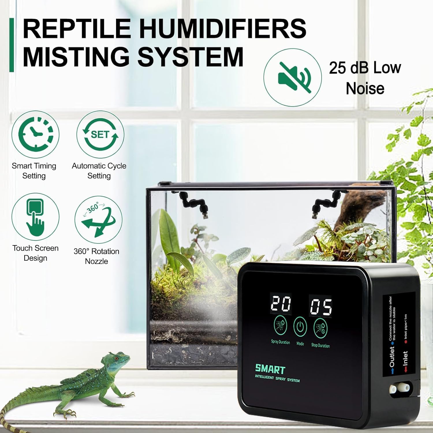 Reptile Humidifiers Smart Mist - đánh giá và giá Misting Nozzle Reptile